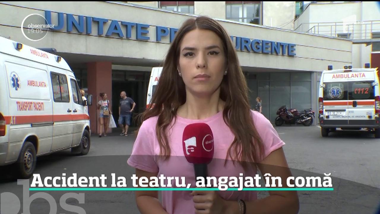 Un angajat al Teatrului de Comedie a ajuns &icirc;n stare critică la spital după un accident de muncă