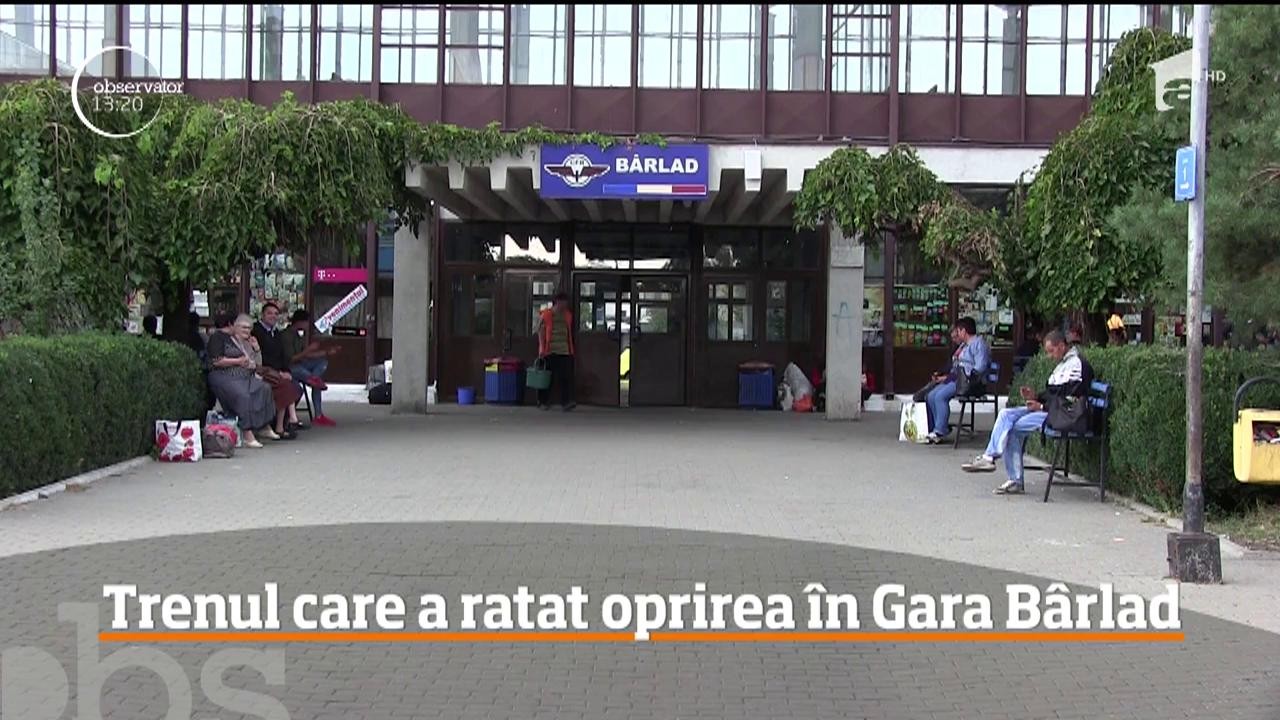 Trenul care a ratat oprirea &icirc;n Gara B&acirc;rlad