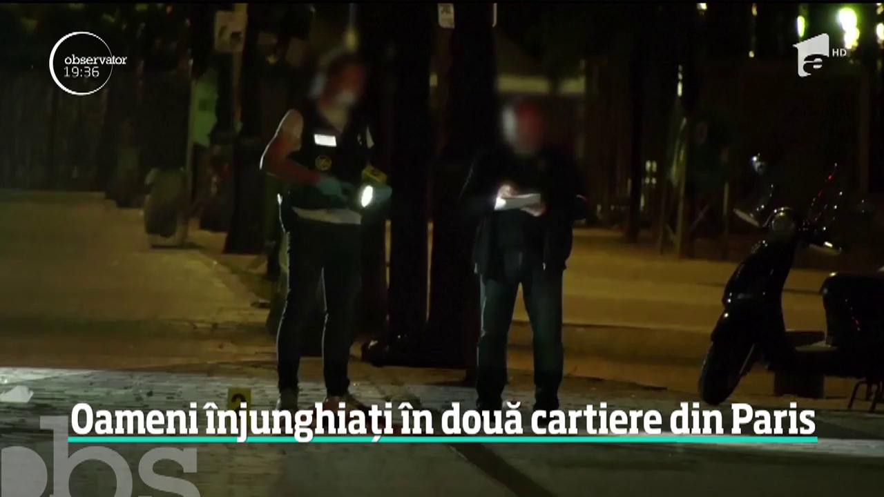 Oameni &icirc;njunghiați &icirc;n două cartiere din Paris