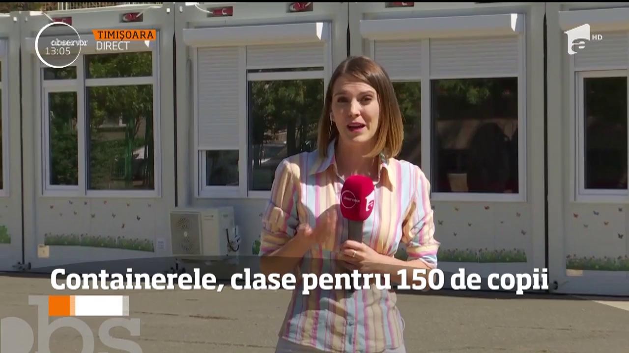 Pentru 150 de copii dintr-o clasă pregătitoare din Timişoara, anul şcolar a &icirc;nceput &icirc;n containere!