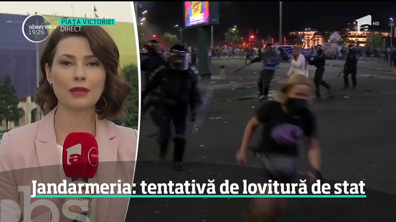 Jandarmeria Rom&acirc;nă acuză o lovitură de stat &icirc;n cazul protestelor din 10 august