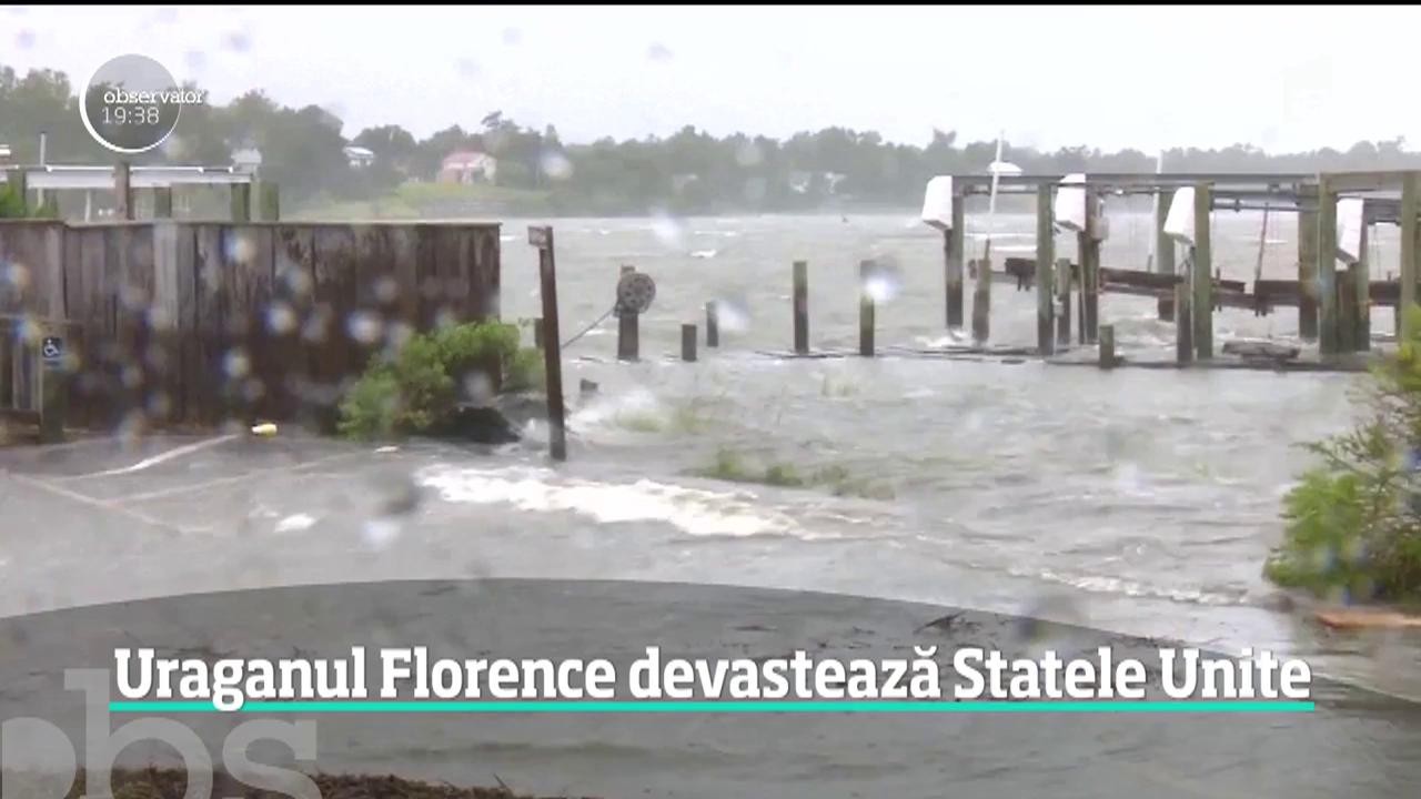 Uraganul Florance a provocat inundaţii masive &icirc;n statele Carolina de Nord şi de Sud