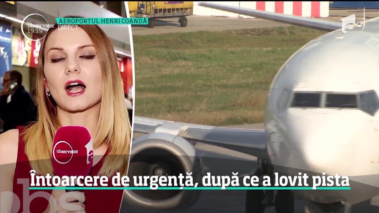 Incident grav pe aeroportul Otopeni. O aeronavă a atins cu coada pista la decolare