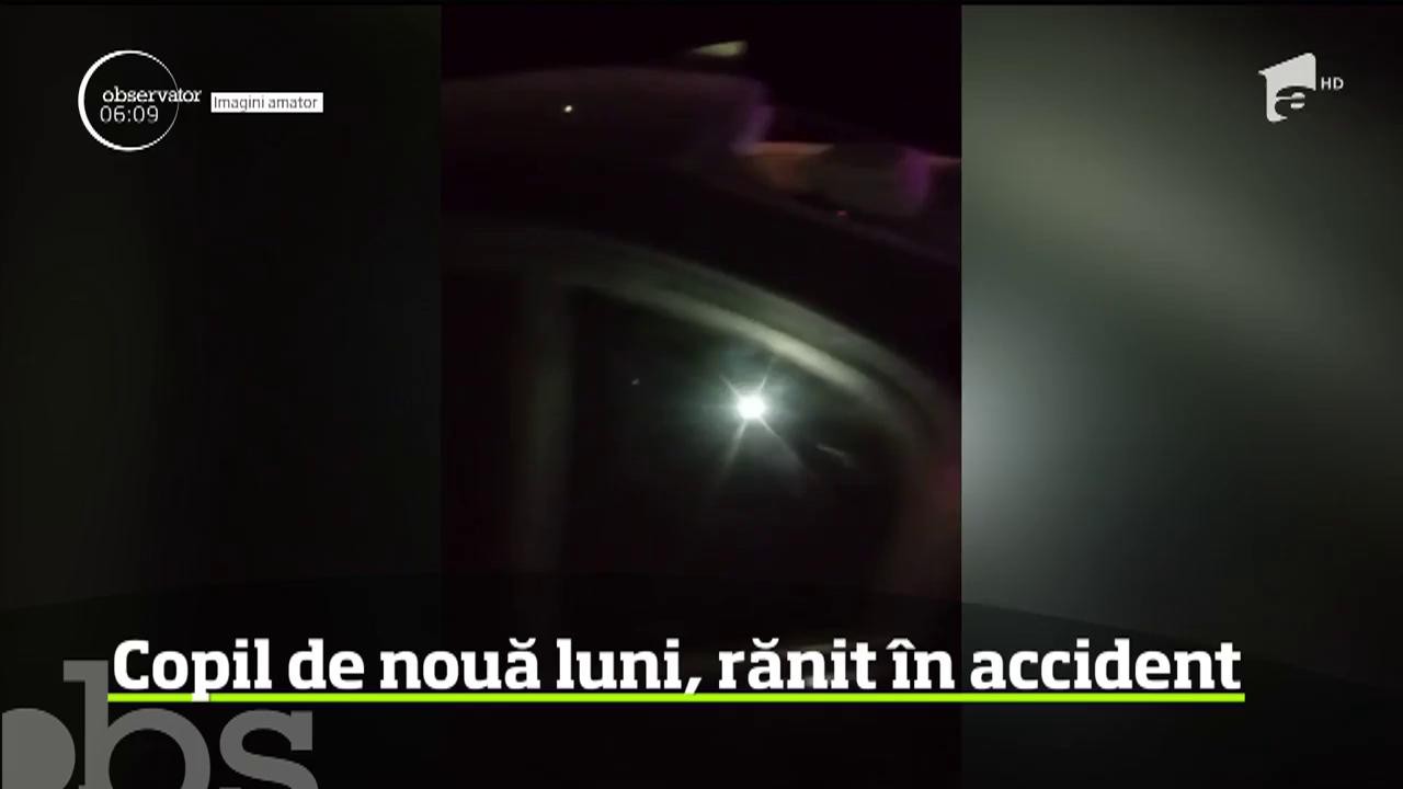 Copil de nouă luni, rănit &icirc;ntr-un accident pe DN6, &icirc;n judeţul Dolj