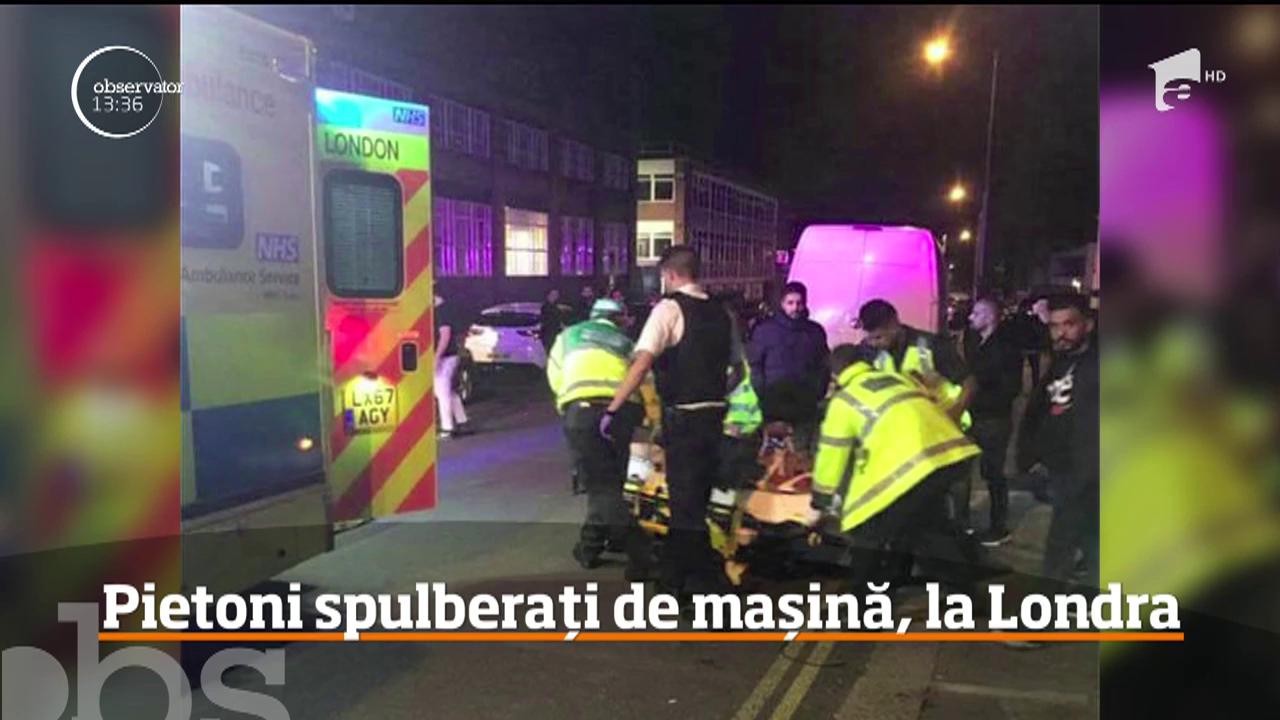 Au fost clipe de panică la Londra! Cel puţin trei oameni au fost răniţi, după ce o maşină a intrat &icirc;n plin, &icirc;n mulţimea aflată &icirc;n faţa unei moschei