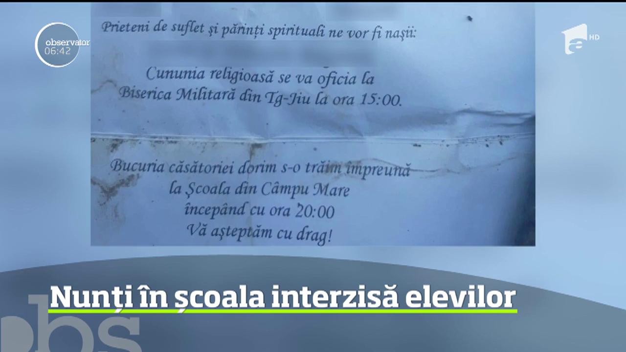 O şcoală din judeţul Gorj, care a costat două milioane de euro, a devenit salon de nunţi. Elevii nu au acces acolo.