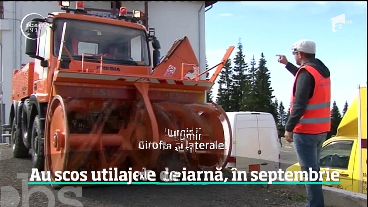 Autorităţile au scos utilajele de deszăpezire din septembrie