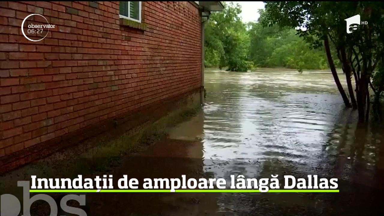 Inundaţii masive &icirc;n statul american Texas. Un om a murit şi mai multe şosele au fost inundate, după ploi puternice