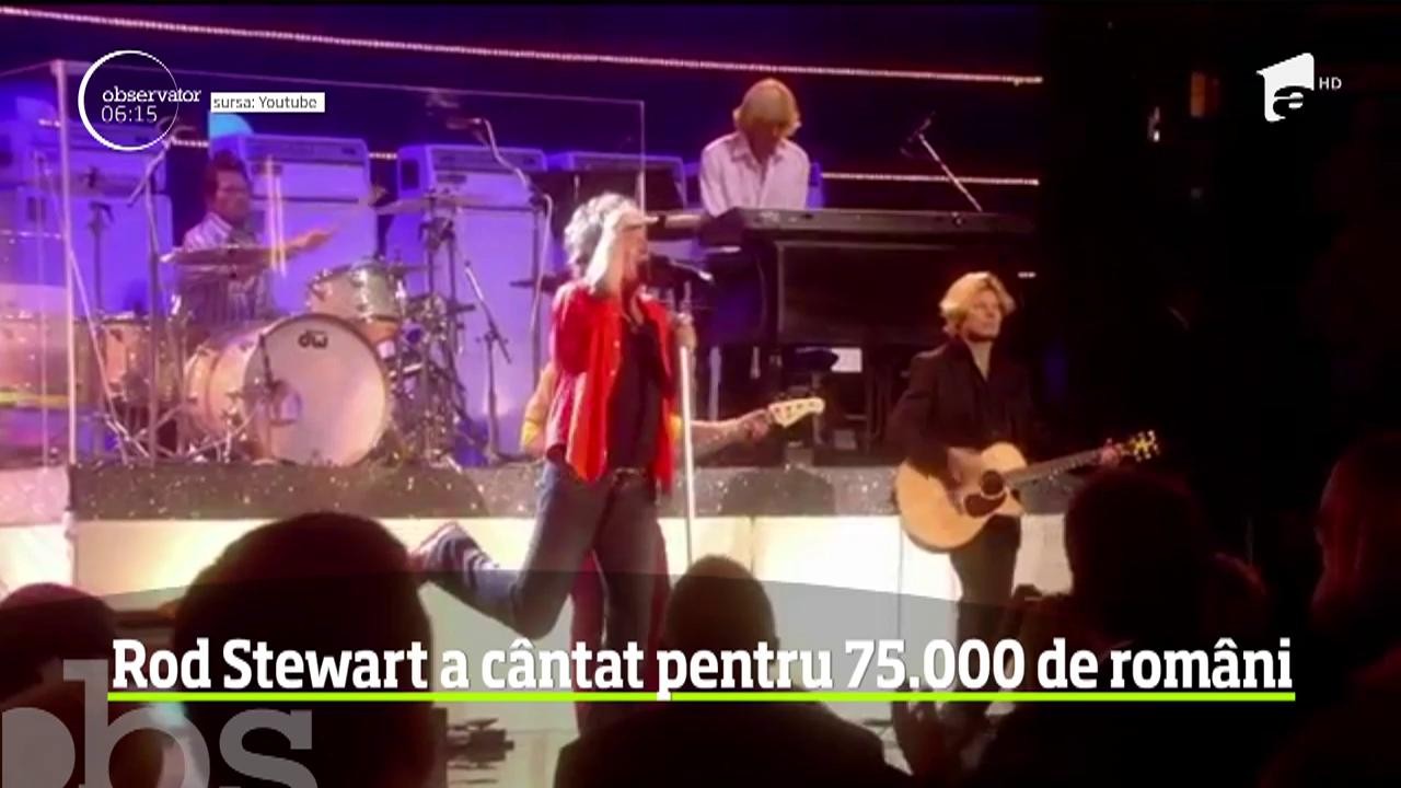 Rod Stewart, sau mai precis, Sir Rod Stewart a &icirc;ncins inimile a peste 75.000 de rom&acirc;ni, &icirc;n Piaţa Constituţiei, la Bucureşti