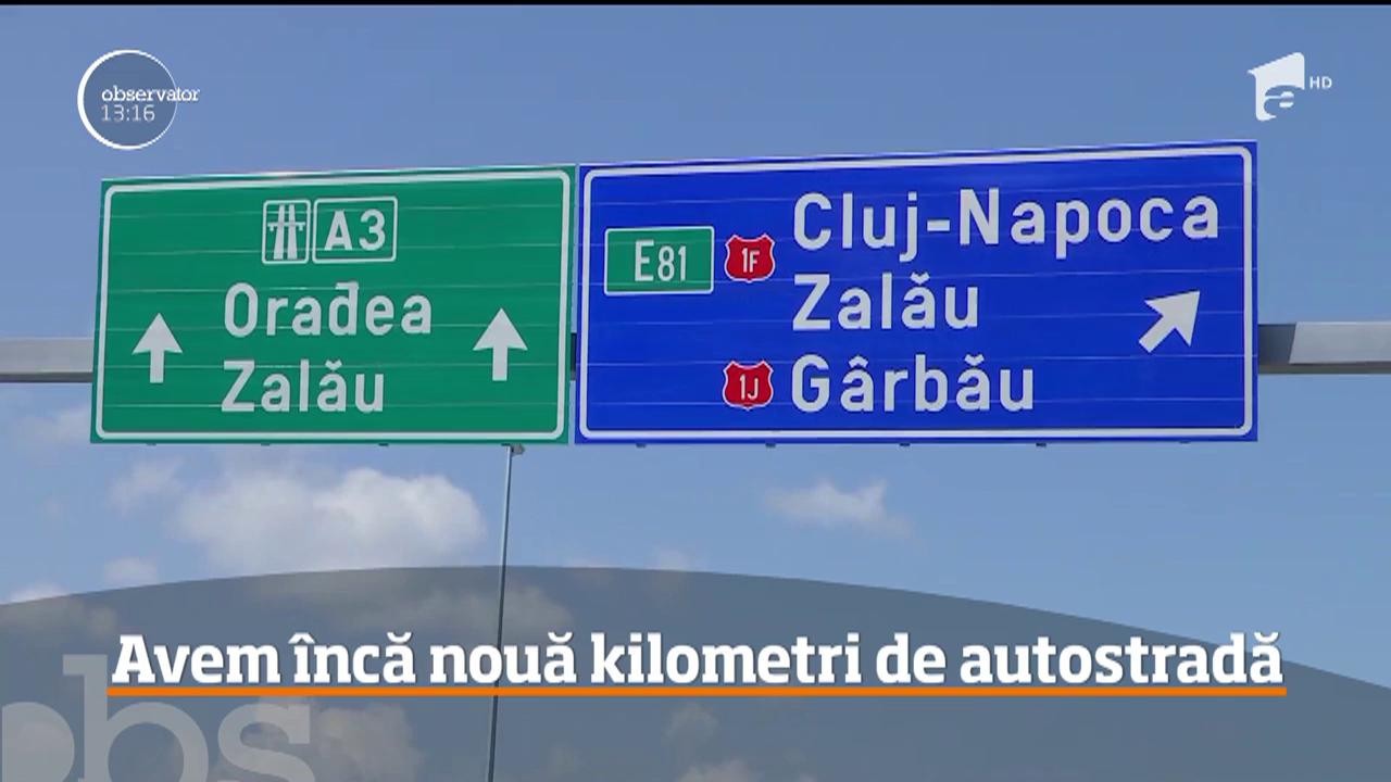 A fost deschis circulaţiei tronsonul de autostradă dintre localităţile Gilău şi Nădăşelu