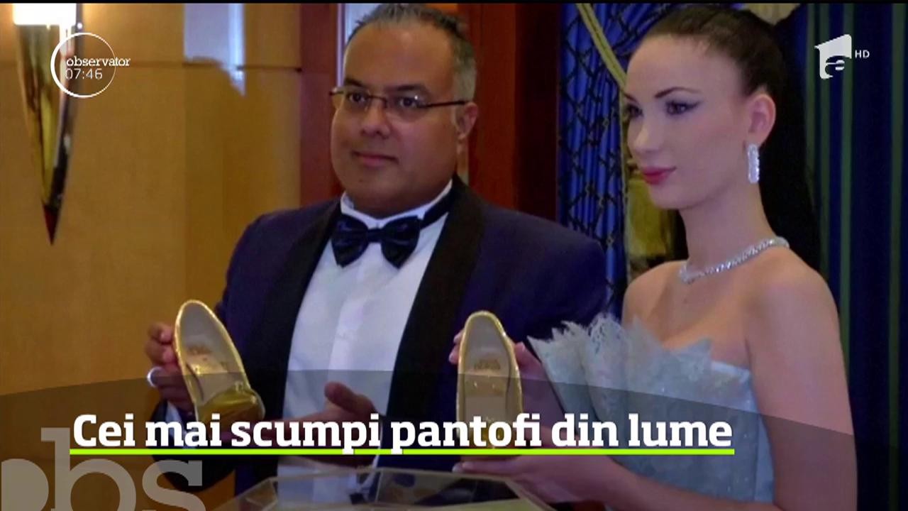 Cea mai scumpă pereche de pantofi din lume a fost scoasă la v&acirc;nzare cu 17 milioane de dolari &icirc;n Dubai!