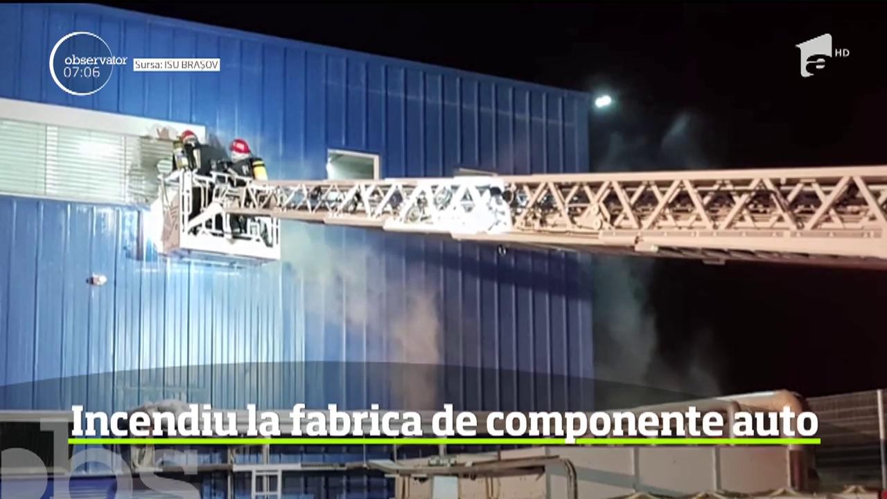 Incendiu la fabrica de componente auto din Braşov