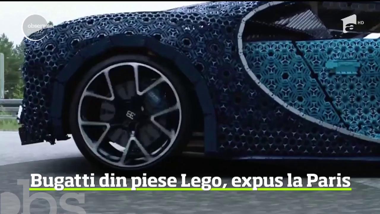Zilele acestea, una din marile atracţii ale Salonului Auto de la Paris este o replică &icirc;n mărime naturală a unui Bugatti Chiron, numai că este realizată din piese Lego