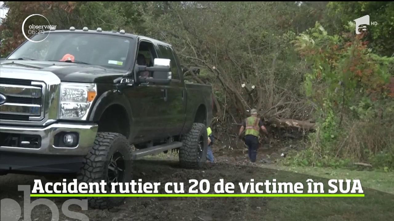 20 de oameni şi-au pierdut viaţa &icirc;n cel mai grav accident rutier produs &icirc;n Statele Unite &icirc;n ultimii 13 ani