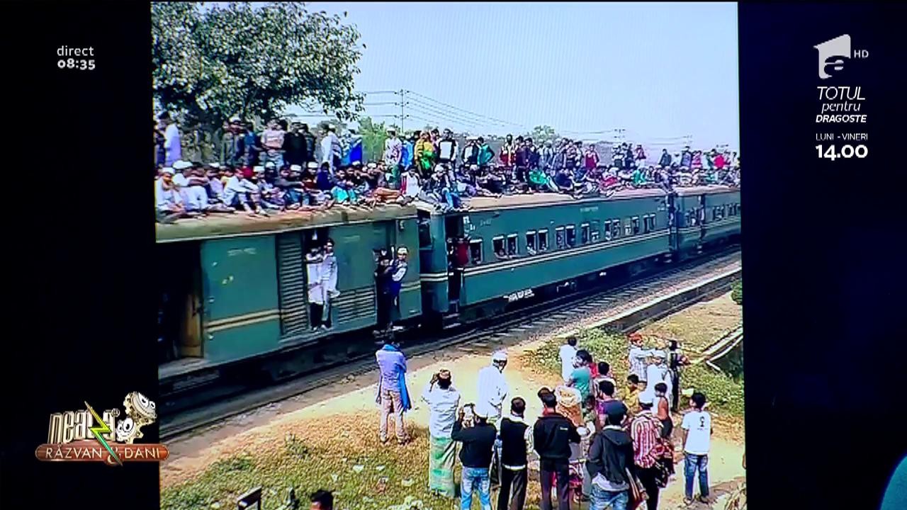 Smiley News. Aşa arată un tren plin cu pasageri &icirc;n Bangladesh!