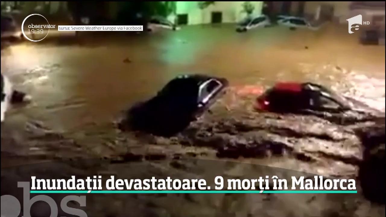 Inundaţii catastrofale &icirc;n Mallorca. Nouă oameni au murit