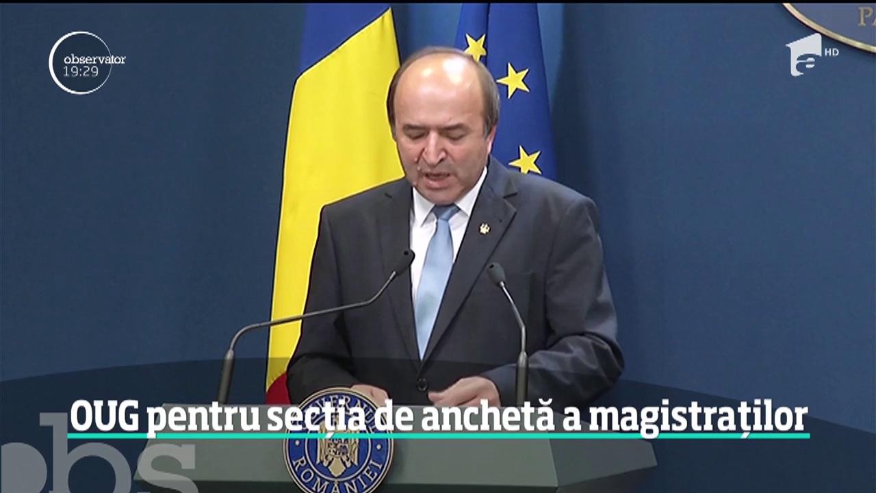 Guvernul a dat o ordonanţă de urgenţă pentru ca secţia de investigare din justiţie să fie operaţionalizată