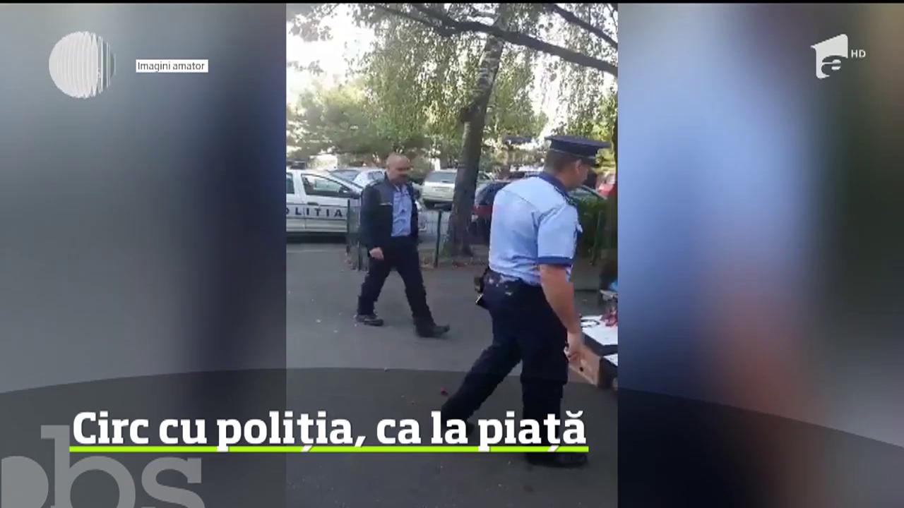 Circ ca la piaţă &icirc;ntre un echipaj al poliţiei din Ploieşti şi o v&acirc;nzătoare de zarzavaturi din oraş