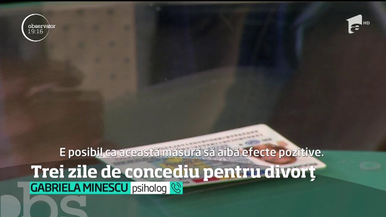 Concediu plătit pentru divorţ. Rom&acirc;nii care se despart ar putea beneficia de c&acirc;teva zile libere pentru acomodare