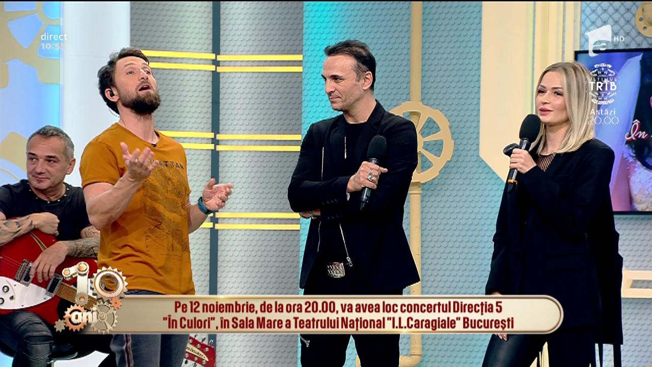 Concert Direcția 5, "&Icirc;n culori", &icirc;n Sala Mare a Teatrului Național "I.L. Caragiale" București