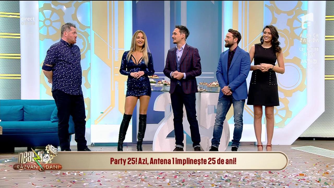 Antena 1 împlinește 25 de ani! Ce făceau vedetele de la „Neatza cu Răzvan și Dani” în urmă cu un sfert de veac. Dani: „Amalia știe Antena 1 de la vârsta biberonului"