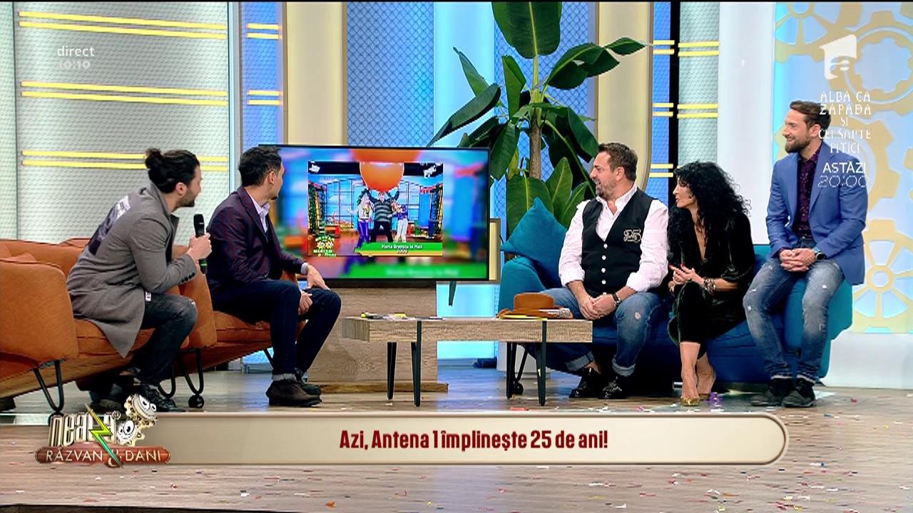 25 de Antena 1. Brenciu, alături de Mihaela Rădulescu și Dani: „Dragii mei, pe vremea când făceam emisiuni la Antena 1, pica și curentul”