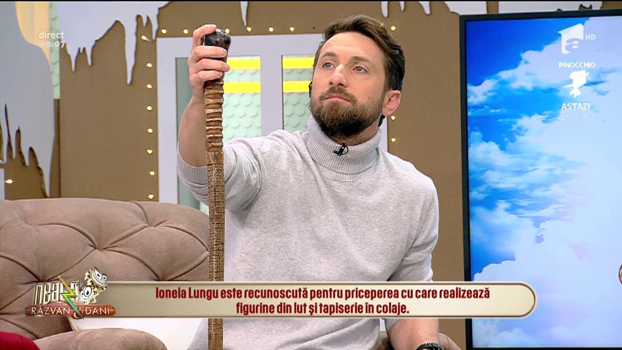 Ionela Lungu a venit la Neatza cu un toiag din Humulești