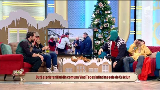 Duţă şi prietenii lui din comuna Vlad Ţepeş au &icirc;ntins mesele de Crăciun