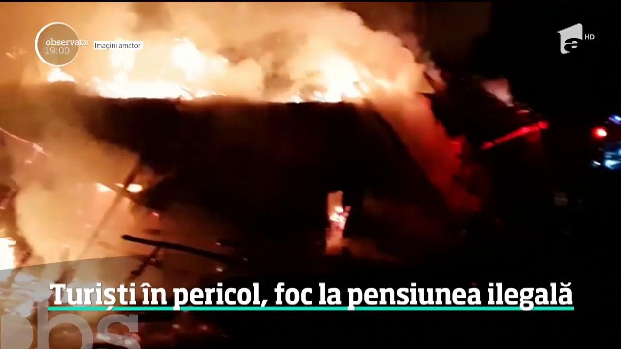 Clipe De GroazÄƒ Pentru Turistii CazaÅ£i La O Pensiune Din Moeciu Un Incendiu Violent A Cuprins Intreaga ClÄƒdire TransformatÄƒ Ilegal In Pensiune Antena 1