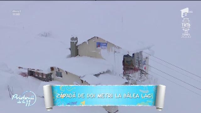 Zăpadă de doi metri la Bâlea Lac! Există risc mare de avalanşă