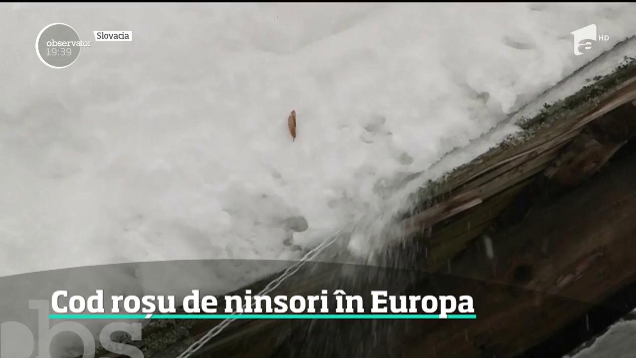 Cod roșu de ninsori în Europa. Meteorologii anunţă căderi masive de zăpadă