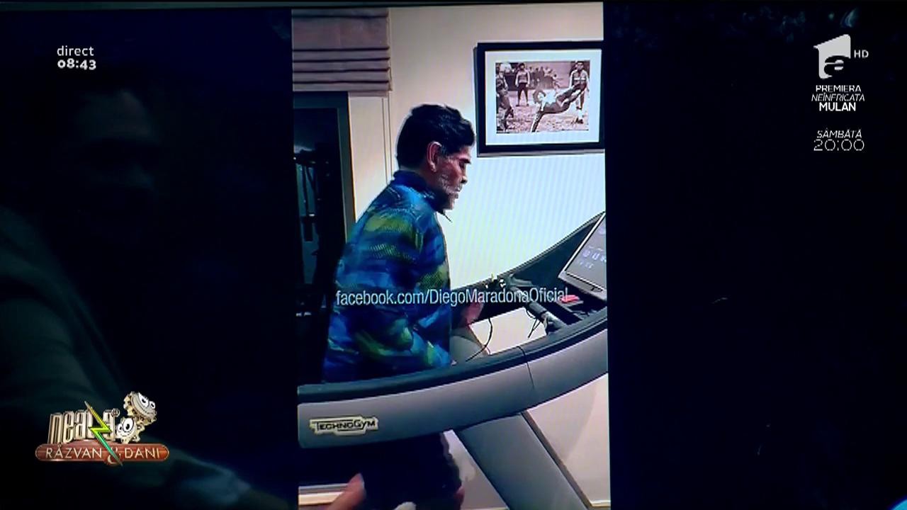 Smiley News. Diego Maradona, dans pe banda de alergare