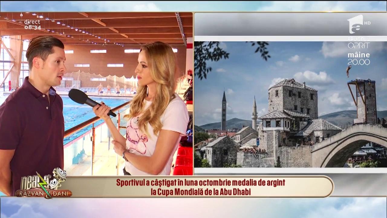 Constantin Popovici, cel mai bun săritor &icirc;n apă din Rom&acirc;nia, &icirc;n direct la Neatza
