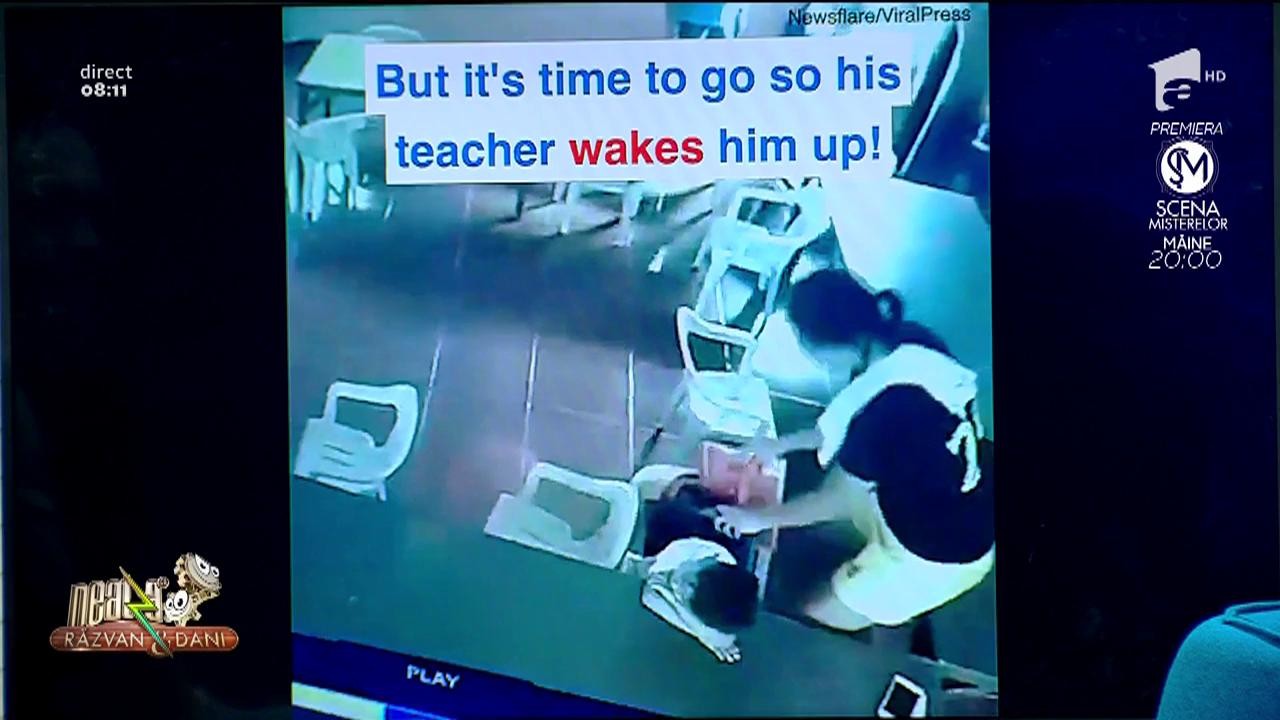 Cel mai amuzant elev din galaxie! Ce a făcut copilul, când l-a trezit profesoara (VIDEO)