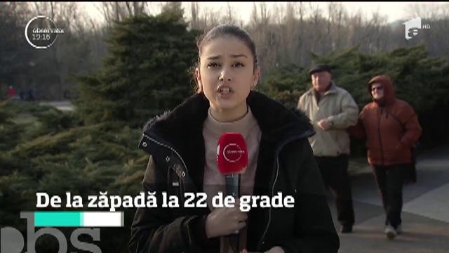 Vremea extremelor &icirc;n Capitală, unde am trecut &icirc;n doar c&acirc;teva ore de la ninsoare la temperaturi de Mai!