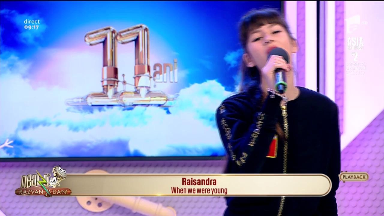 Raisandra, reprezentanta Rom&acirc;niei la WCOP, interpretează melodia "When we were young"