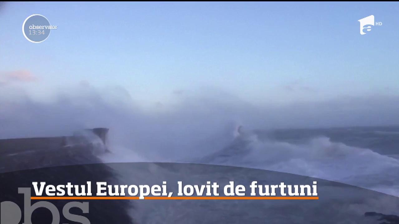 Vremea rea a făcut prăpăd &icirc;n vestul Europei. Regatul Unit a fost lovit de furtuna Freya care a adus ninsori, rafale puternice de v&acirc;nt de p&acirc;nă la 130 de kilometri pe oră şi a provocat inundaţii