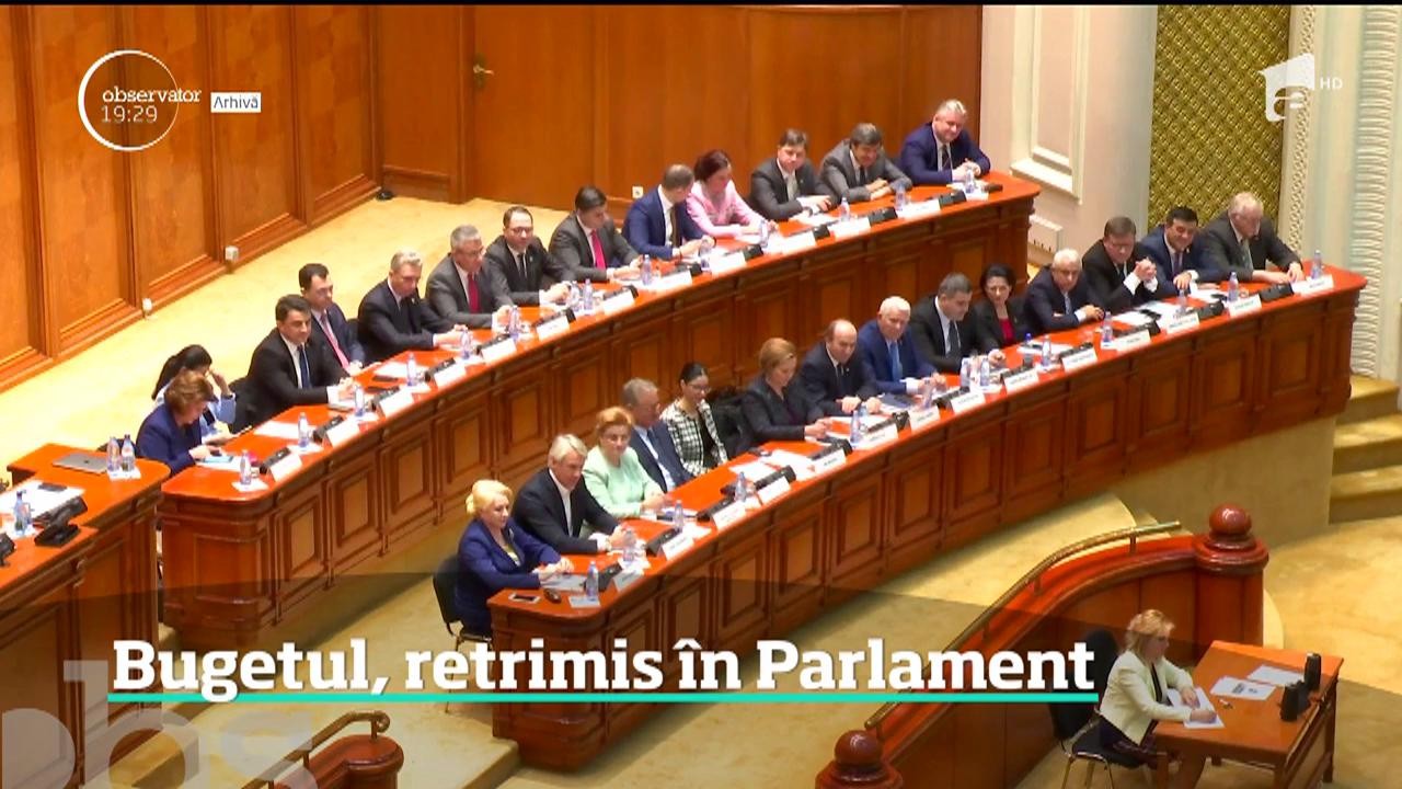 Bugetul, retrimis &icirc;n Parlament de către Klaus Iohannis