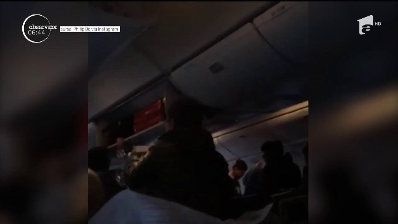 Panică printre pasagerii unui avion care a făcut o aterizare de urgenţă