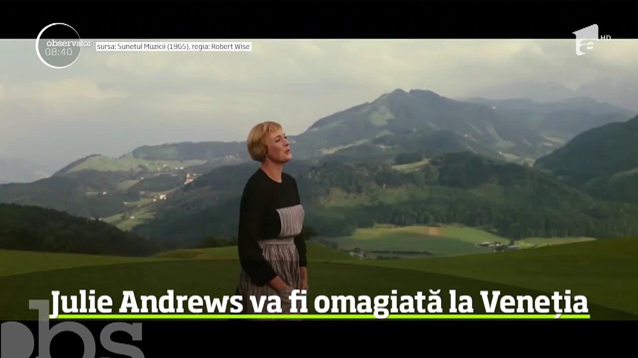 Actriţă Julie Andrews va primi Leul de Aur pentru &icirc;ntreaga carieră