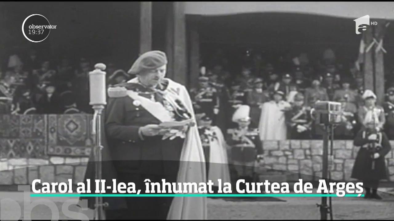 Regele Carol al II-lea a fost &icirc;nhumat &icirc;n Catedrala Arhiepiscopală de la Curtea de Argeş