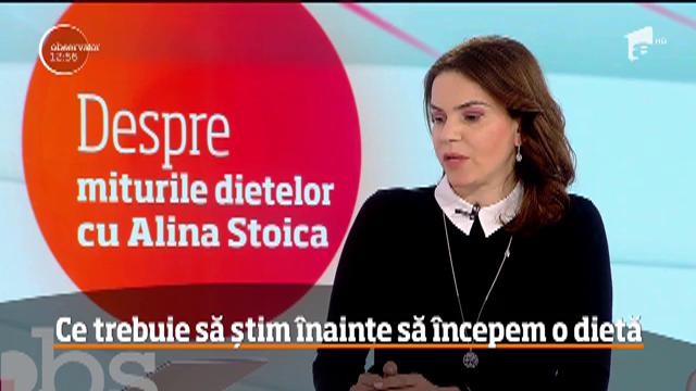 INVITAT: Alina Stoica. Ce trebuie să știm &icirc;nainte să &icirc;ncepem o dietă