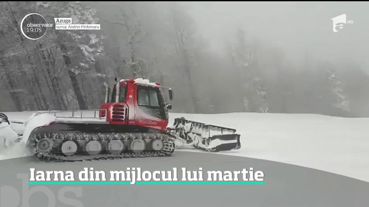 Iarna a lovit &icirc;n forţă &icirc;n mijlocul lui Martie