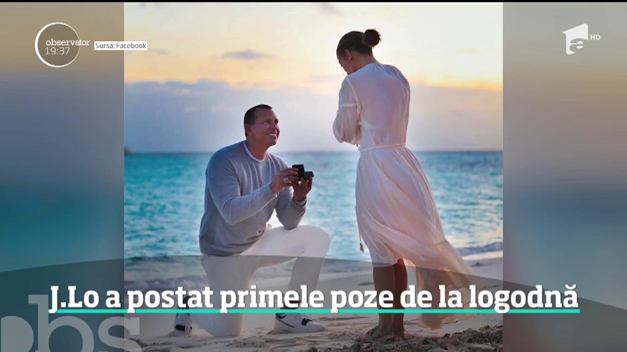 Jennifer Lopez a postat primele poze de la logodnă