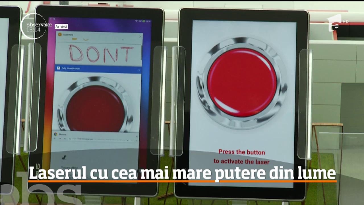 Premieră mondială pentru laserul instalat la Măgurele. Acesta a atins cea mai mare putere din lume: 10 PetaWatts, adică 10% din puterea Soarelui pe Păm&acirc;nt
