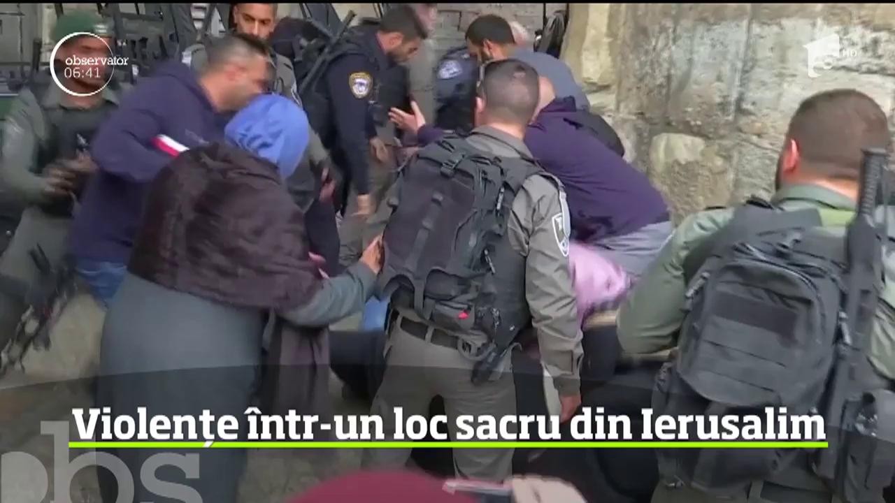 Scene violente &icirc;n Ierusalim, &icirc;ntr-un loc sacru at&acirc;t pentru musulmani, c&acirc;t şi pentru evrei