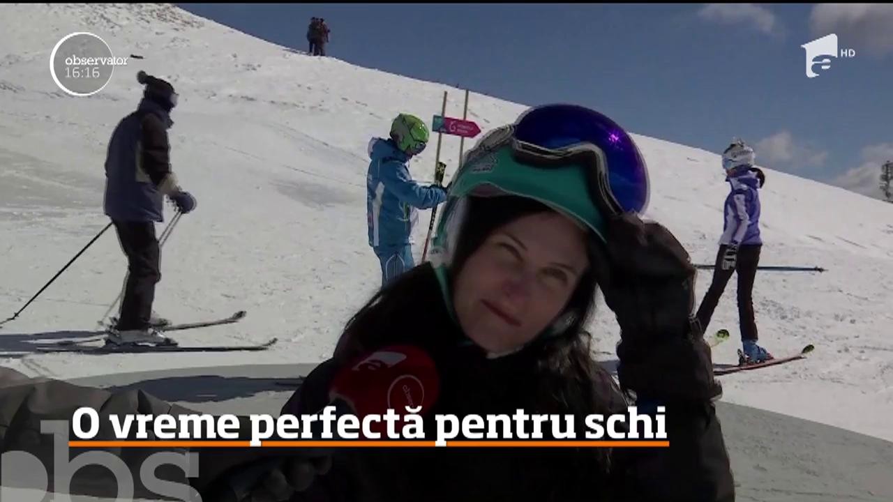 Vreme perfectă pentru schi pe p&acirc;rtiile &icirc;nalte din Sinaia