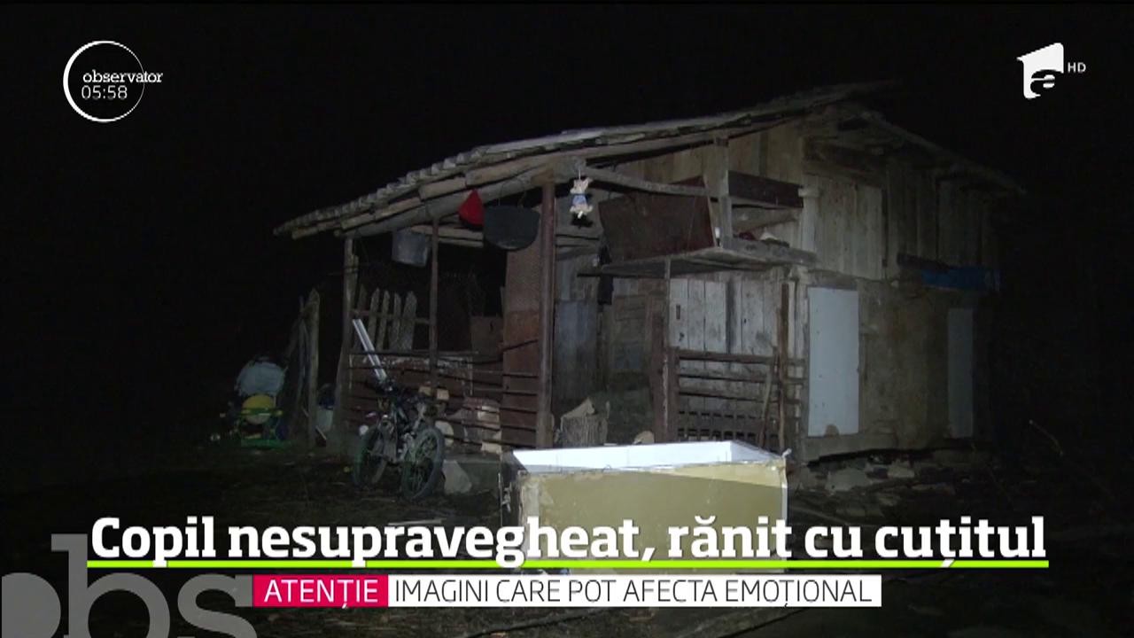 Un copil de numai un an şi opt luni dintr-o comună din D&acirc;mboviţa se zbate &icirc;ntre viaţă şi moarte la spital, după ce s-a rănit cu lama unui cuţit