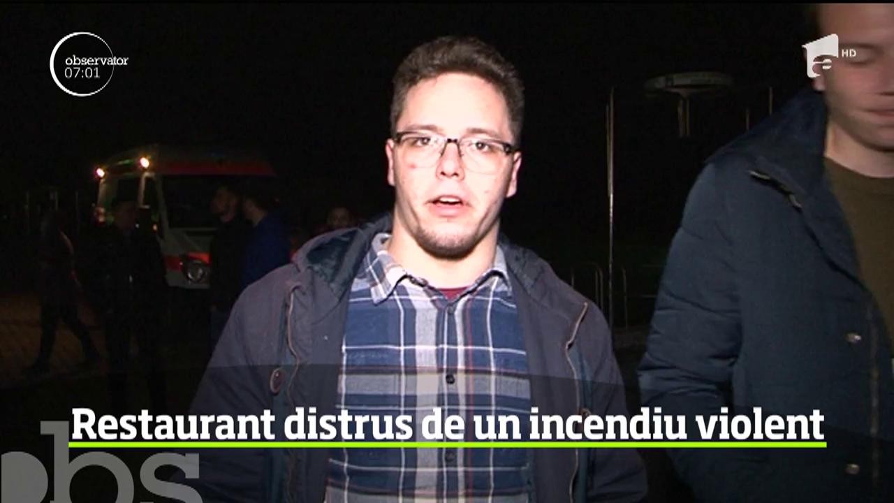 Incendiu violent şi risc de explozie la un restaurant dintr-un complex turistic din T&acirc;rgu Mureş