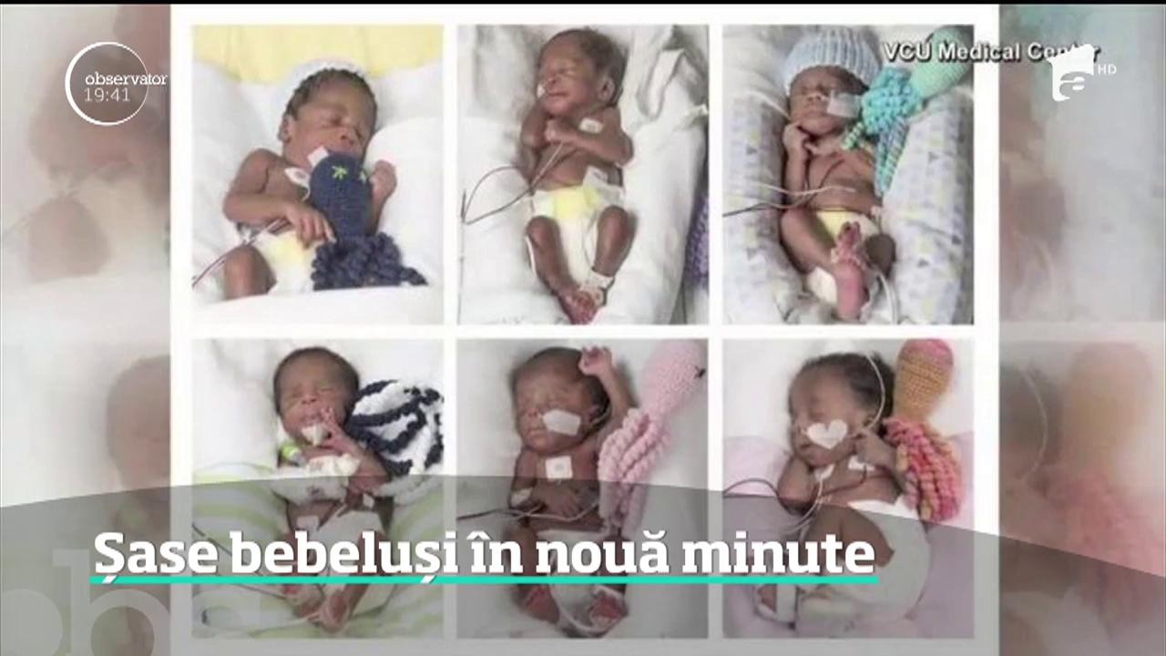 O t&acirc;nără din Texas a adus pe lume şase bebeluşi, &icirc;n doar nouă minute!